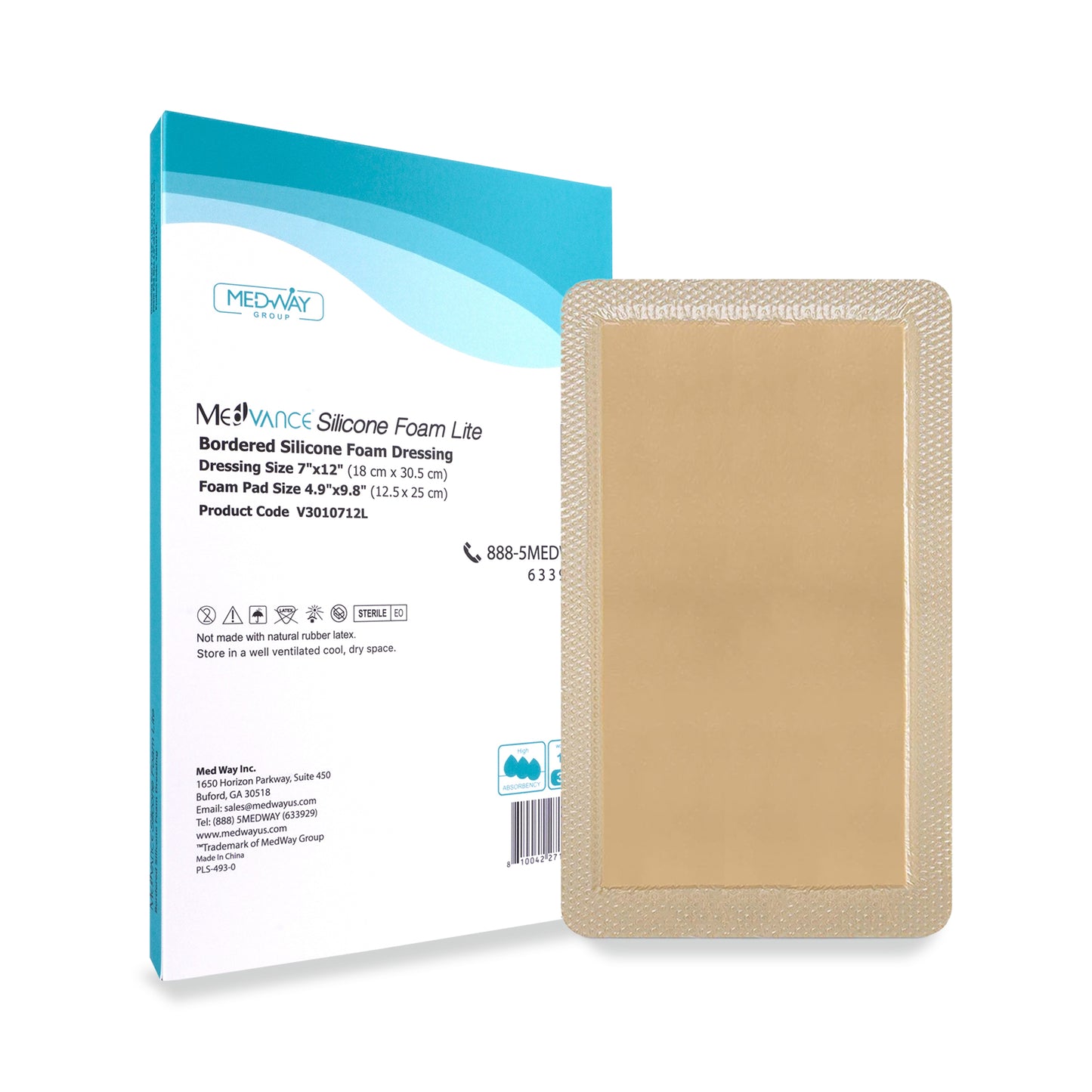 MedVance Silicone Foam Dressing Lite 7"x12"