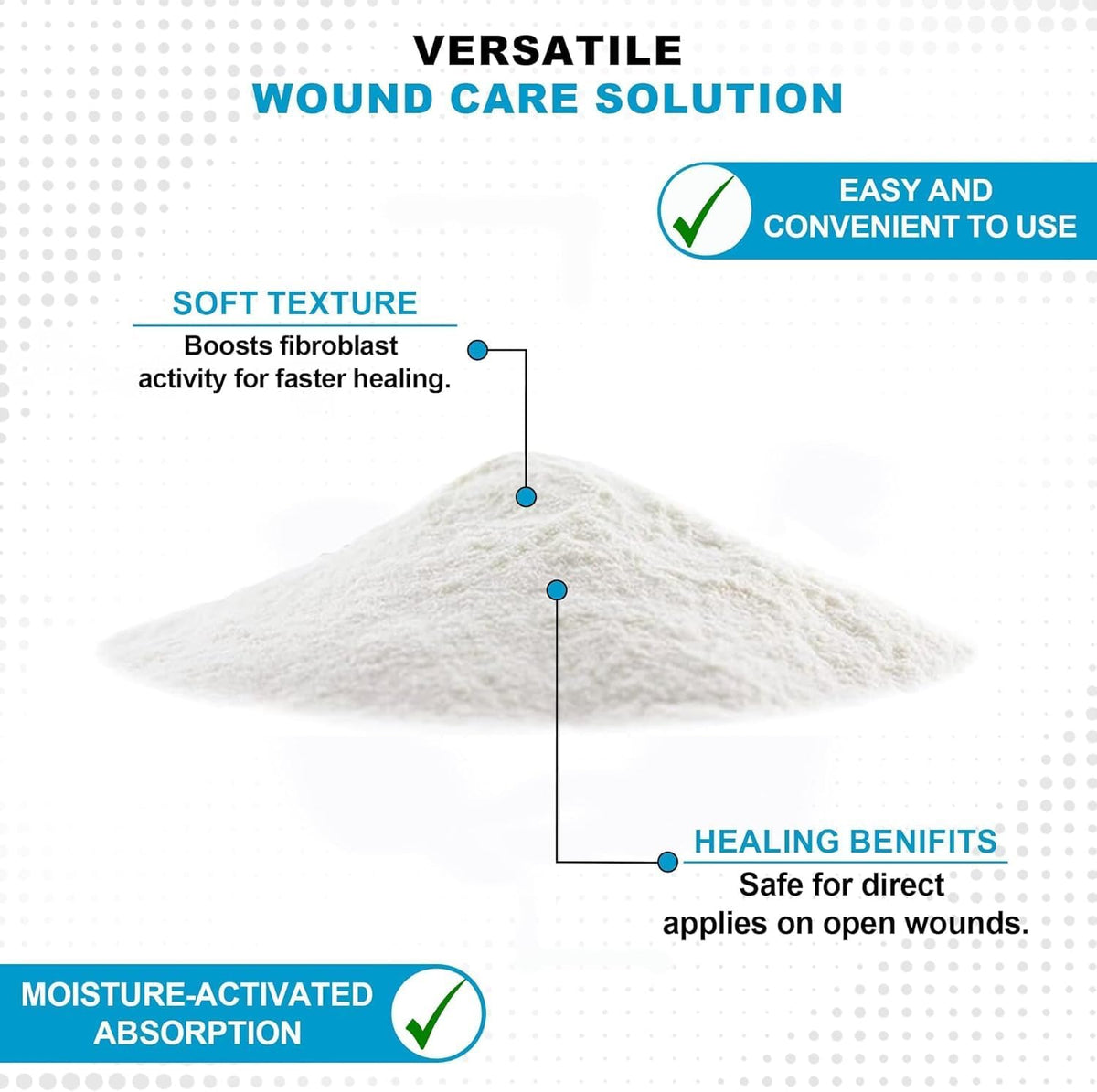 MedVance Collagen Powder for Wound Healing Medical Tissue-Repairing 10 Pack