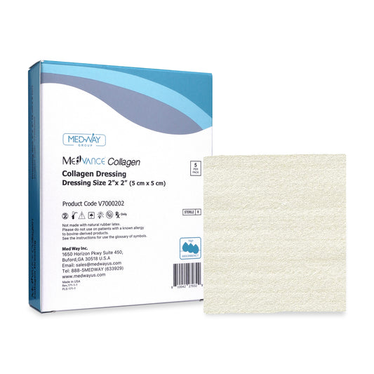 MedVance Collagen Non-Adhesive Wound Dressing, 2"x2", Single Piece