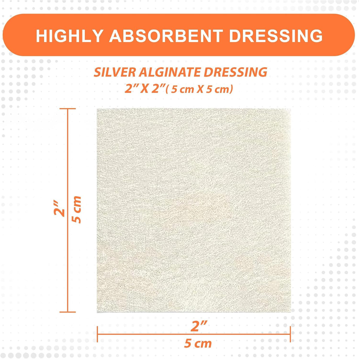 MedVance Silver Calcium Alginate Sterile Absorbent Dressing 2"x2" Box of 10