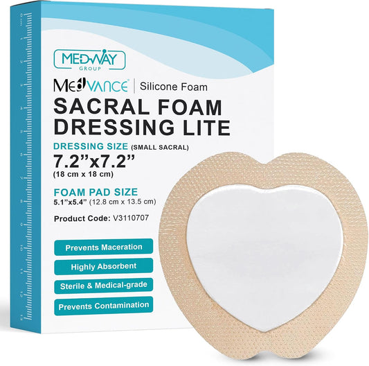 MedVance Silicone Foam Wound Dressing Lite - Sterile Bandages - Pack of 40