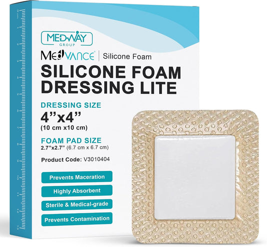MedVance Silicone Foam Dressing for Wound Care with Border