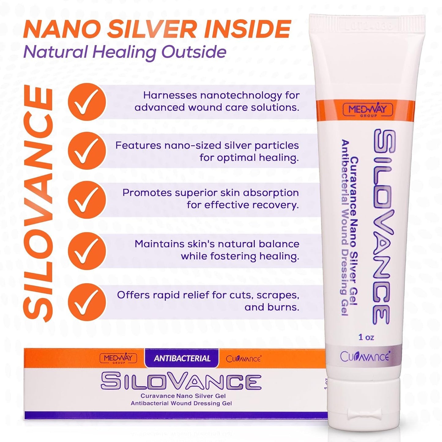 CuraVance SiloVance Nano Silver gel 1oz- 2 Pack