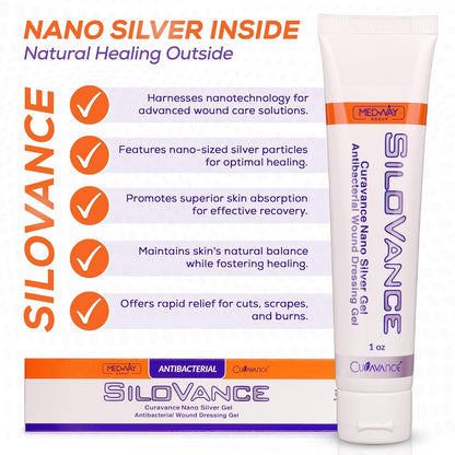 CuraVance SiloVance Nano Silver gel 1oz- 2 Pack