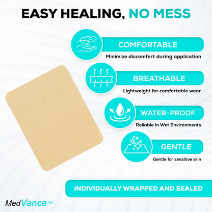 MedVance Silicone Non-Bordered Adhesive Wound Dressing, 4"x5", Box of 5