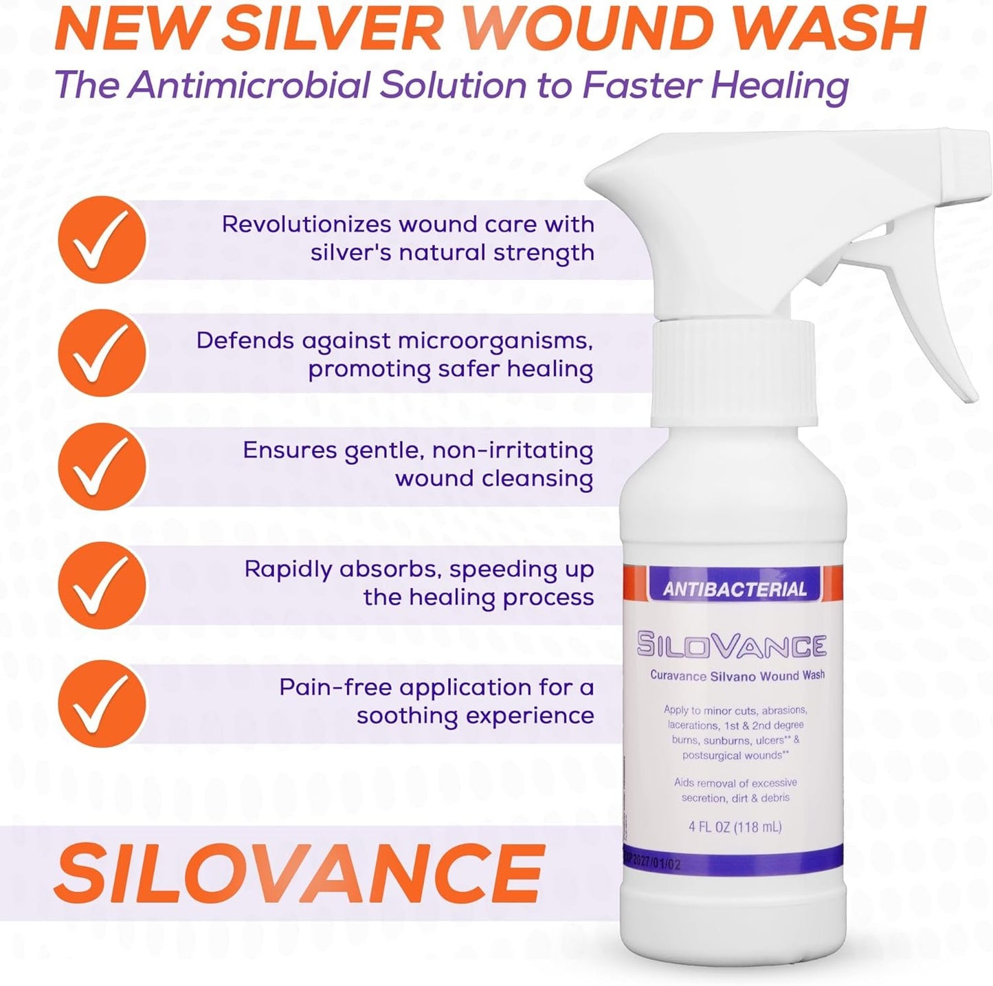 CuraVance SiloVance Nano Silver Wound Wash 4 oz