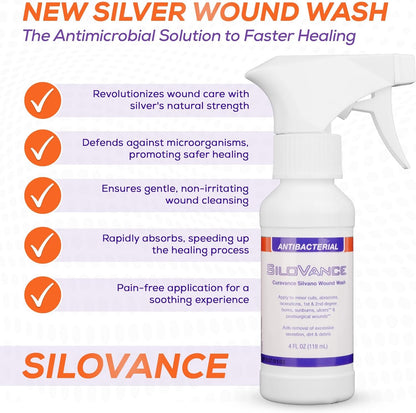 CuraVance SiloVance Nano Silver Wound Wash 4 oz